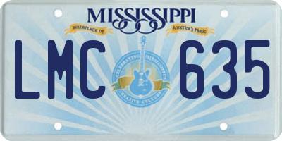 MS license plate LMC635