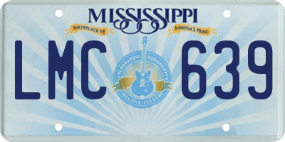 MS license plate LMC639