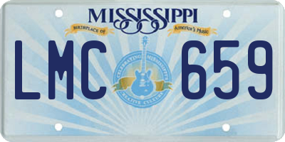 MS license plate LMC659
