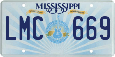 MS license plate LMC669