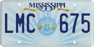 MS license plate LMC675
