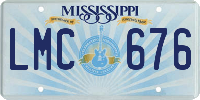 MS license plate LMC676
