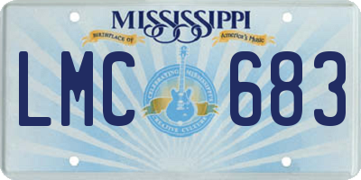 MS license plate LMC683