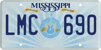 MS license plate LMC690