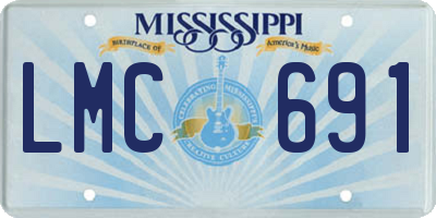 MS license plate LMC691