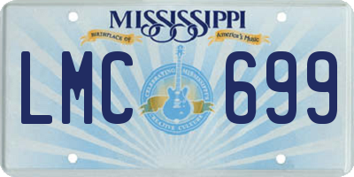 MS license plate LMC699