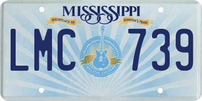 MS license plate LMC739