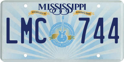 MS license plate LMC744