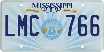 MS license plate LMC766