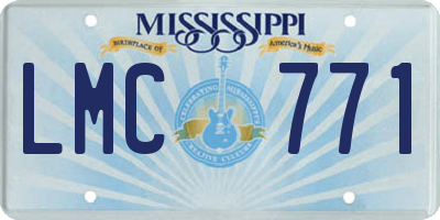 MS license plate LMC771