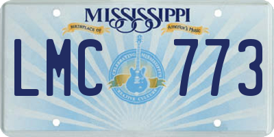 MS license plate LMC773