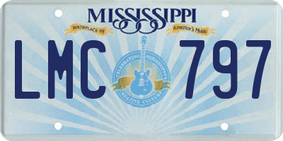 MS license plate LMC797