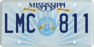 MS license plate LMC811