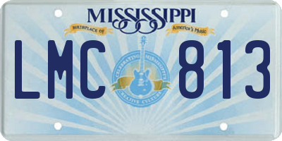 MS license plate LMC813