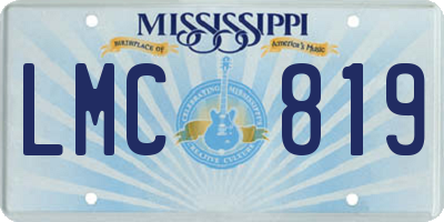 MS license plate LMC819