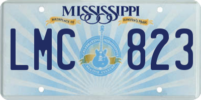 MS license plate LMC823