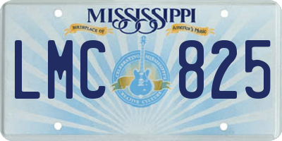 MS license plate LMC825