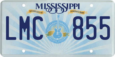 MS license plate LMC855