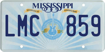 MS license plate LMC859