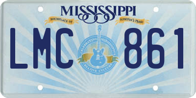 MS license plate LMC861