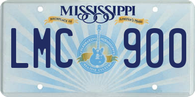 MS license plate LMC900