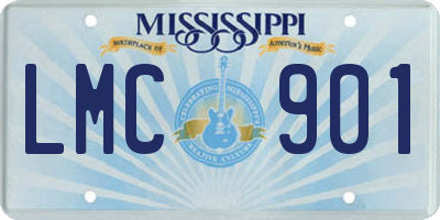 MS license plate LMC901
