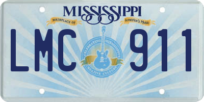 MS license plate LMC911