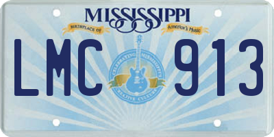 MS license plate LMC913