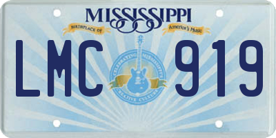 MS license plate LMC919