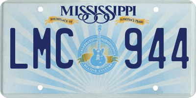 MS license plate LMC944