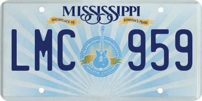 MS license plate LMC959
