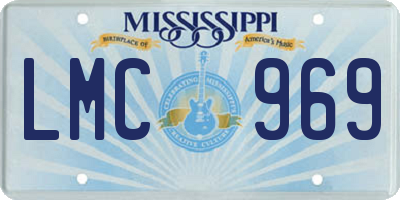 MS license plate LMC969