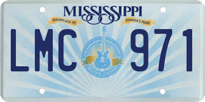 MS license plate LMC971
