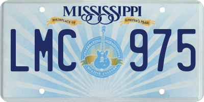 MS license plate LMC975