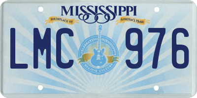 MS license plate LMC976