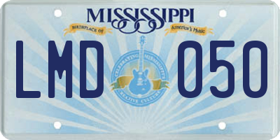 MS license plate LMD050