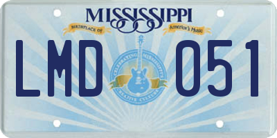 MS license plate LMD051