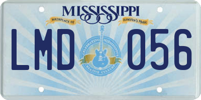 MS license plate LMD056