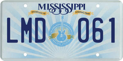 MS license plate LMD061
