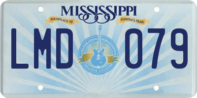 MS license plate LMD079