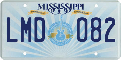 MS license plate LMD082