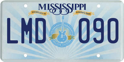 MS license plate LMD090