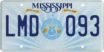 MS license plate LMD093