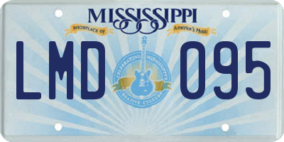 MS license plate LMD095