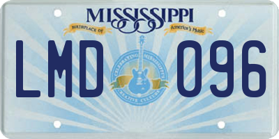 MS license plate LMD096