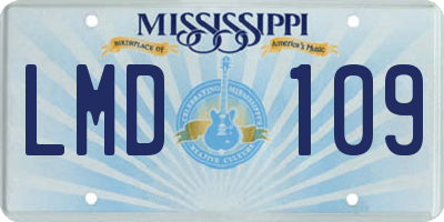 MS license plate LMD109