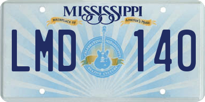 MS license plate LMD140