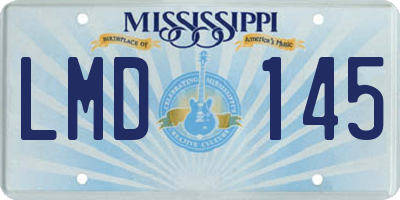 MS license plate LMD145
