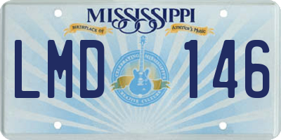 MS license plate LMD146