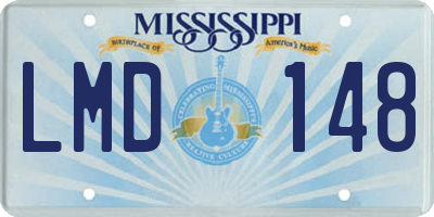 MS license plate LMD148
